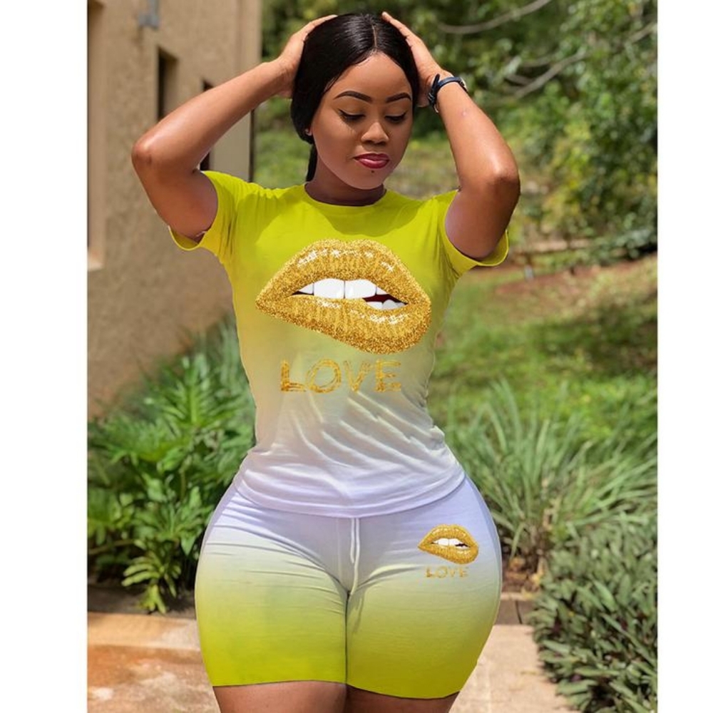Ombre biker tight sets